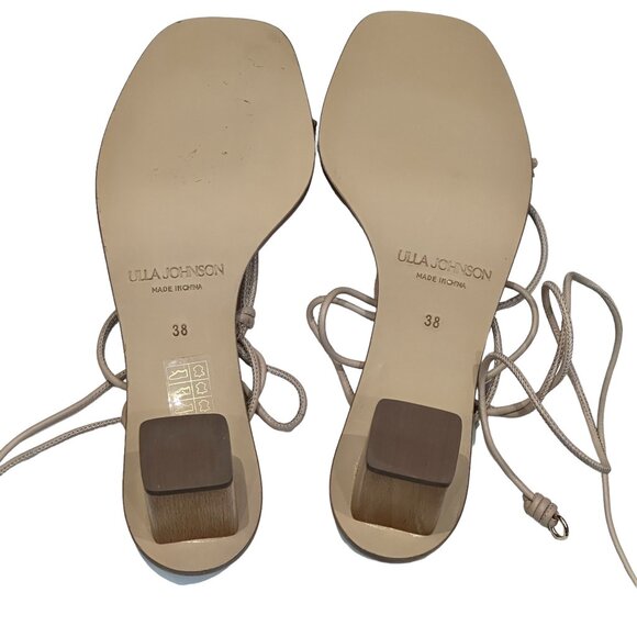 ULLA JOHNSON Nicolette Shell Sandal, Powder (Nude), Size 38 EU, 8 US - Picture 7 of 9